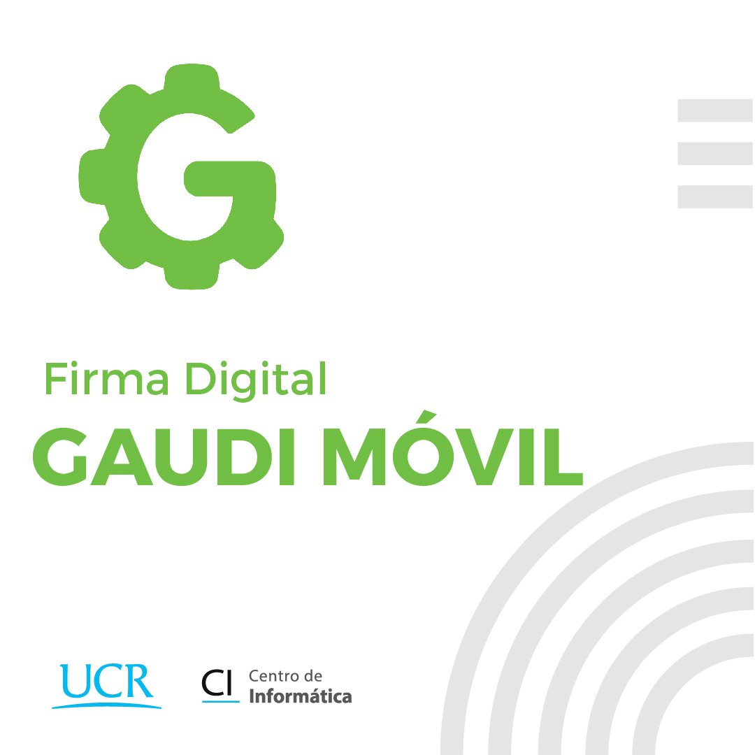 Imagen ilustrativa con el logo de gaudi movil y el texto Firma Digital GAUDI Móvil