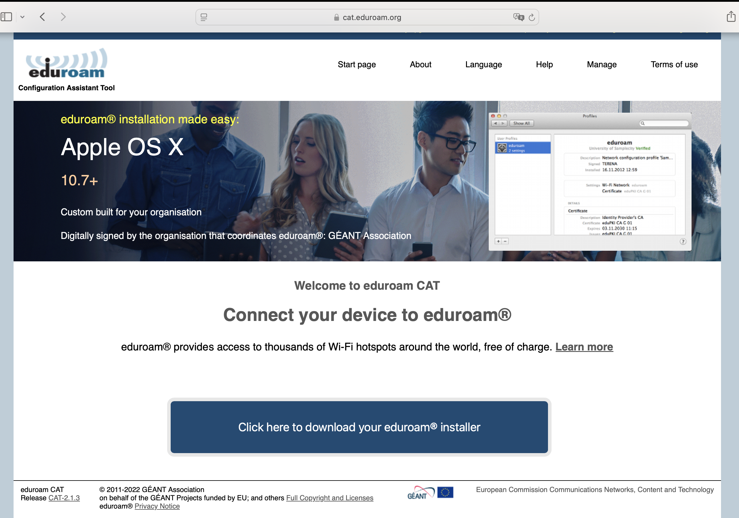 Eduroam en MacOS